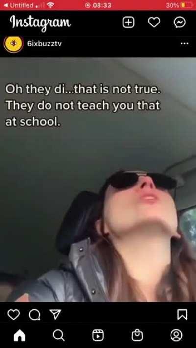 Girl explaining to her sister what she learned in school