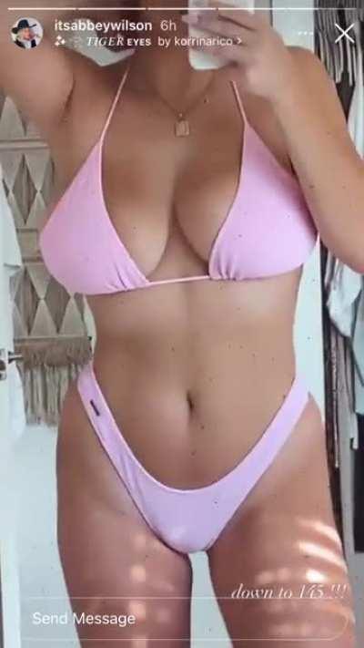 Back in the pink bikini