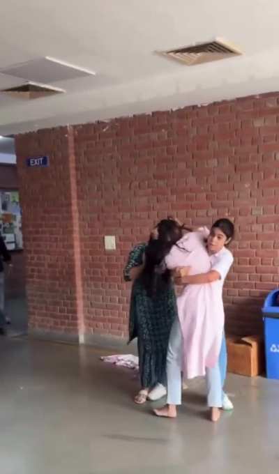 Crazy scene at Amity University as students fight.