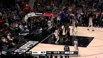 [Highlight] Ivica Zubac swats Nikola Jokic's shot back to Serbia