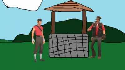 Heavy fell in a fountain