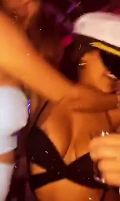 I was so drunk I didn’t know my tits were flying out of my top lol