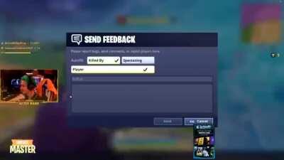 This poor player is about to get banned cause he emoted. If four people were spectating me I’d be emoting too just to piss them off. There is absolutely 0 proof that this guy was stream sniping but we all know how Epic and Ninja suck each other off so thi