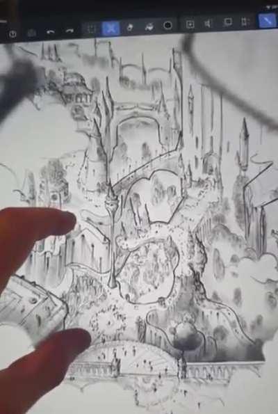 Incredibly layered drawing by artist Greg Edwards