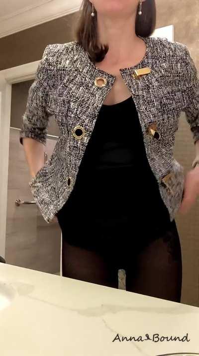 My client's wife took so long in the restroom, I had to keep myself entertained [gif]