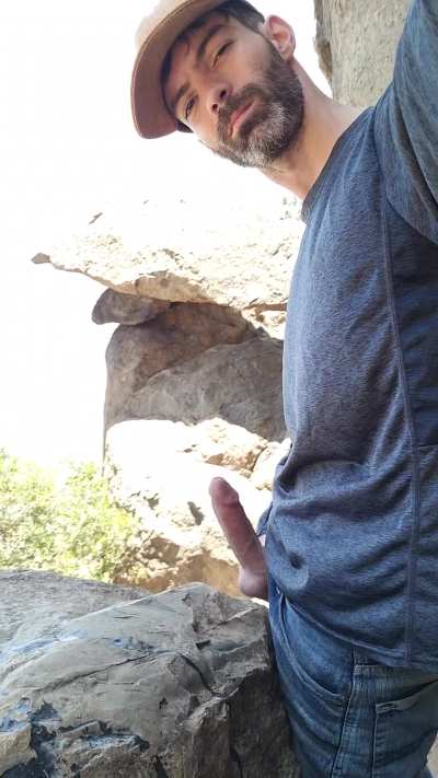 (OC) Rock hard. Need a hiking partner/fuck toy hybrid 