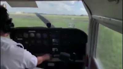 Guys please rate my first solo landing, I feel like I am improving :)