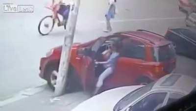 Not closing the door