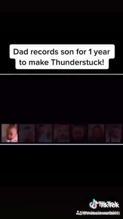 Dad records son for 1 year to make Thunderstruck