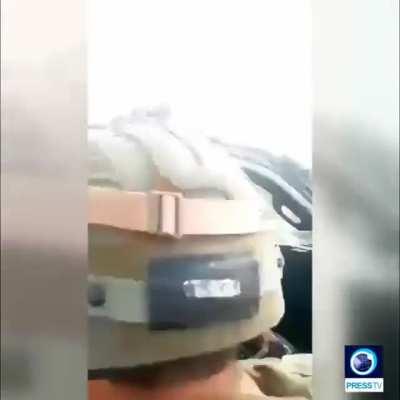 IOF kidnapping Palestinian school children on their way to school in the West Bank town of Tequa.