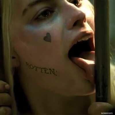 You just know Harley Quinn(Margot Robbie) gives the filthiest head
