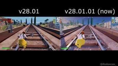 Side to side comparison of the old and new movement