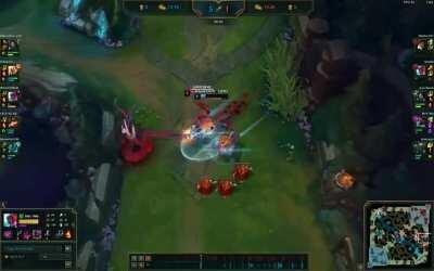 Yone with the Gromp kill from beyond the grave