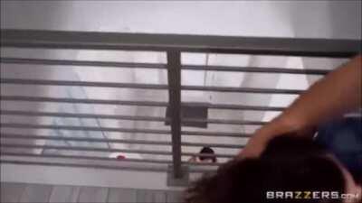 Spencer Bradley Gives Strange Guy A Sneaky Blowjob At Cocktail Party