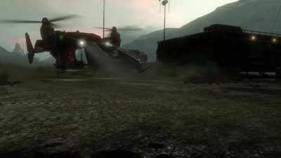 [muffled rap music playing in the distance]