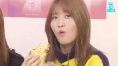 Momo Enjoys Her Pizza GIF