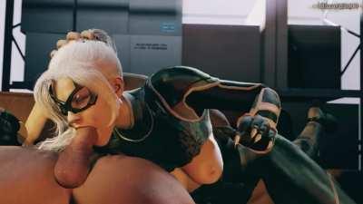 Black Cat throatfuck (Spider-Man) [Hazard3000]