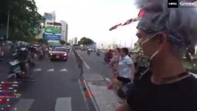Crossing the Street in Vietnam