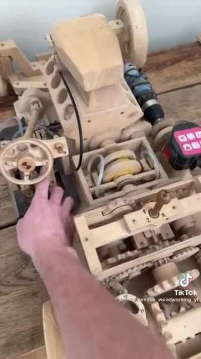 he tried to change gears but the clutch wooden work