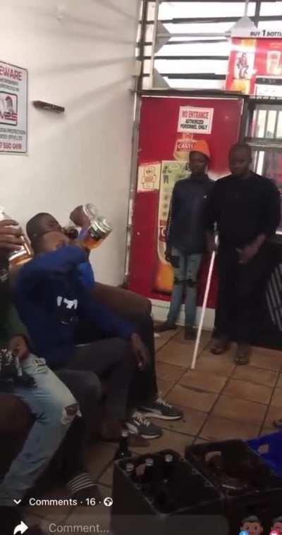 To not get caught stealing alcohol, but they managed to drink it either way 