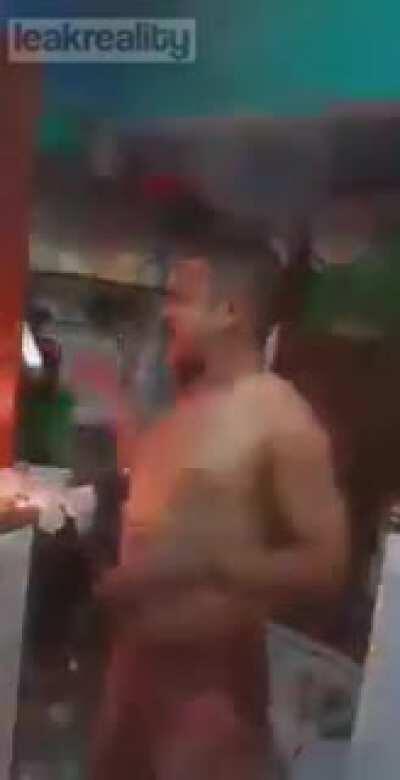 Crazed Ambré Tries to Subdue a Grease Fire... Look OUT!!!