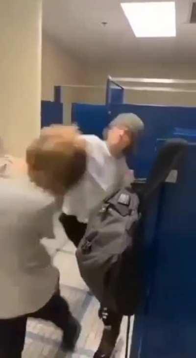 School Bathroom Fight bro really said swing 🤣