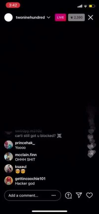 Two nine played more of the carti Uzi snippet