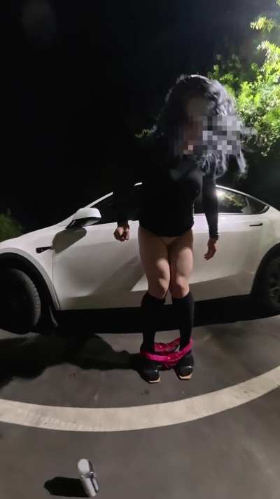 Riding my dildo in public