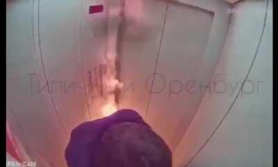 Russian elevator.