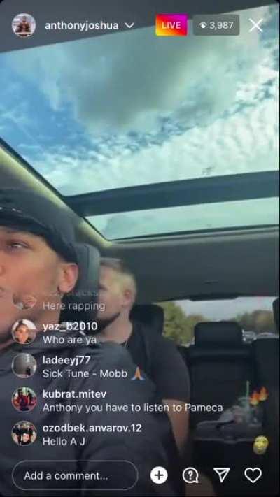 Anthony Joshua freestyle raps about Tyson Fury contract situation