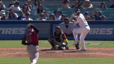 Dodgers pitcher Blake Treinen high fives into transition