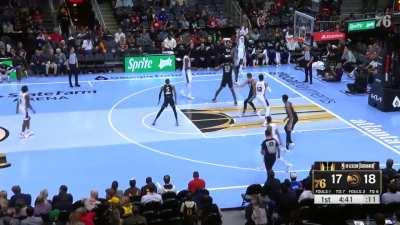 [Highlight] Joel Embiid with a behind the back bounce pass to Roco who hits the corner 3