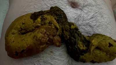 She did an ENORMOUS shit on me, felt amazing to jerk off with