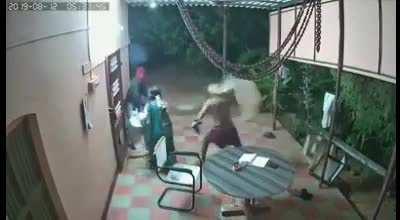 Weakest 70 years old Indian couple fight with armed robbers