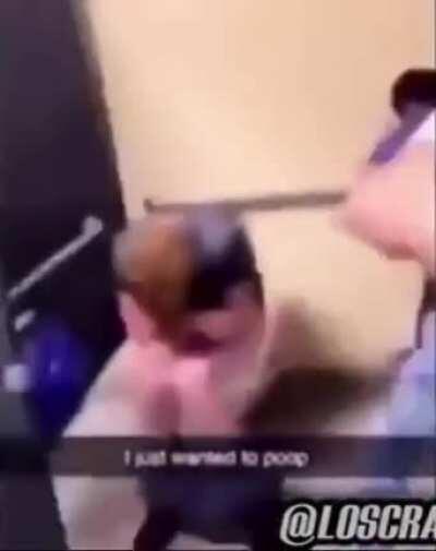 Poor guy just wanted to poop :(