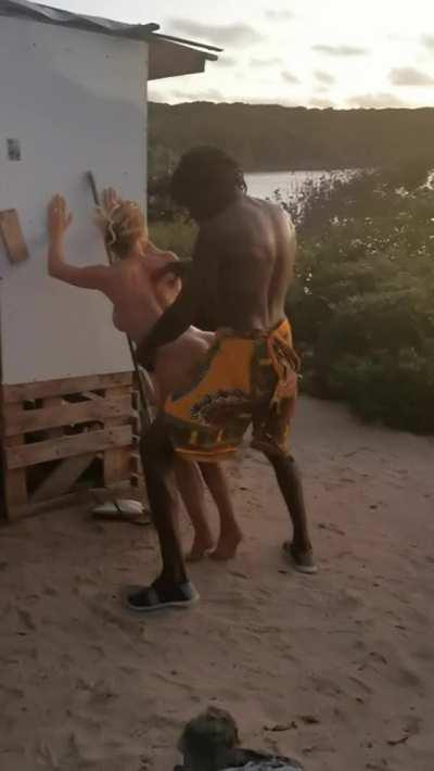 Fucking BBC outside with people watching