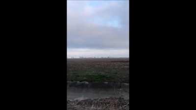 FGM-148 Javelin strike on an unknown target in Ukraine