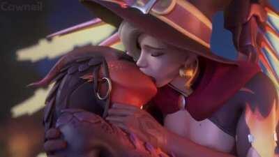 Symmetra & Mercy, (Cawneil)