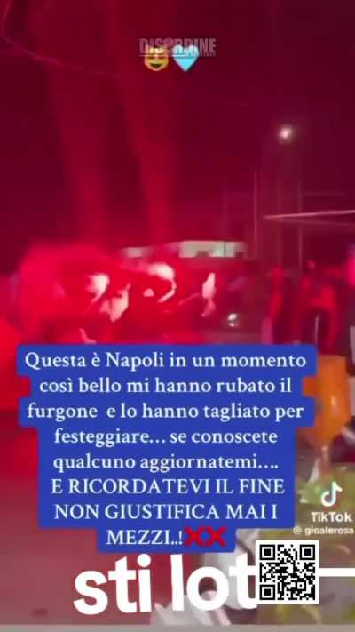 After Napoli won Italy’s football championship (the ‘Scudetto’), schools shut down as staff called in sick to celebrate. Then people started stealing and destroying cars for the party…