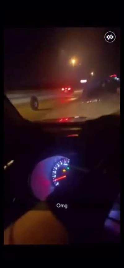 X when he hits a pebble in the Lambo