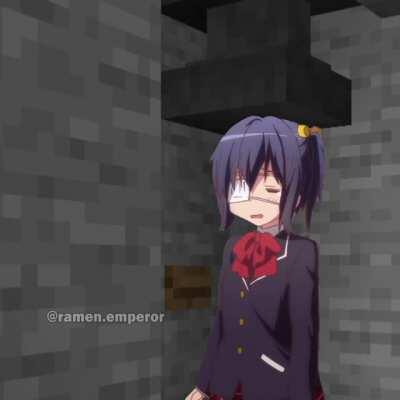 Rikka plays minecraft