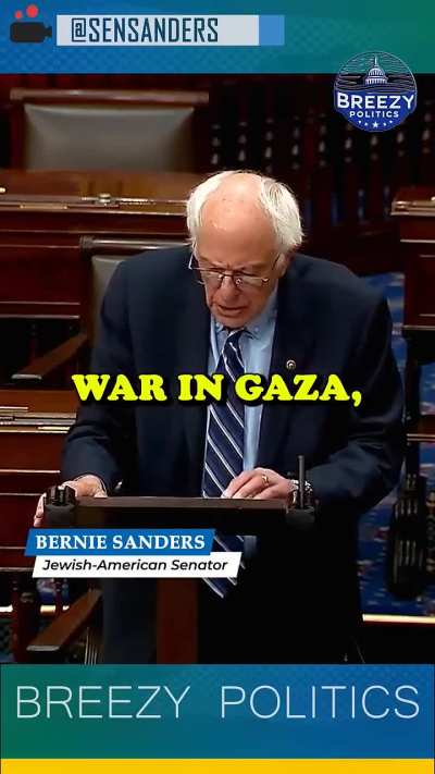 Bernie Sanders exclaims on the floor what most in Congress won’t even say in public: “If you don’t vote to support Israel’s war, the Israeli lobby will spend millions (of U.S. tax payer money) in ads to make sure you’re defeated in the next election”