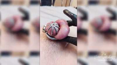 Denied a Real Orgasm!! Viagra in Chastity - slave challenge (Hands Free Cum)