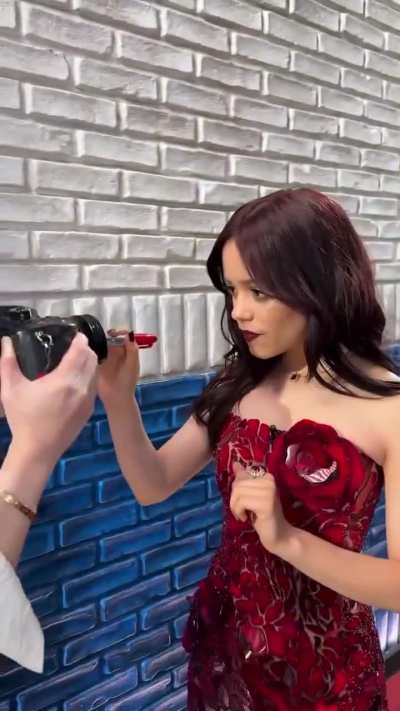 Jenna signing the camera to The Late Show March 25, 2025