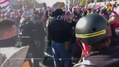 Proud boys sucker punch black journalist at the million moron March
