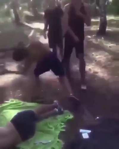 When you lag out, reconnect, and shoot your teammate