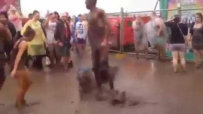 Performing the caterpillar.