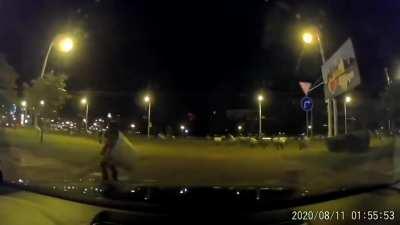 riot police beat undercover riot police