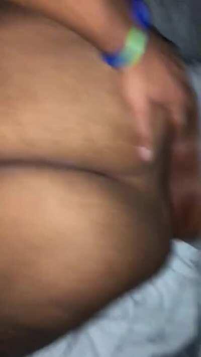 Big booty ebony gets her cheeks clapped