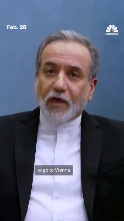Iranian foreign minister Abbas Araghchi: 